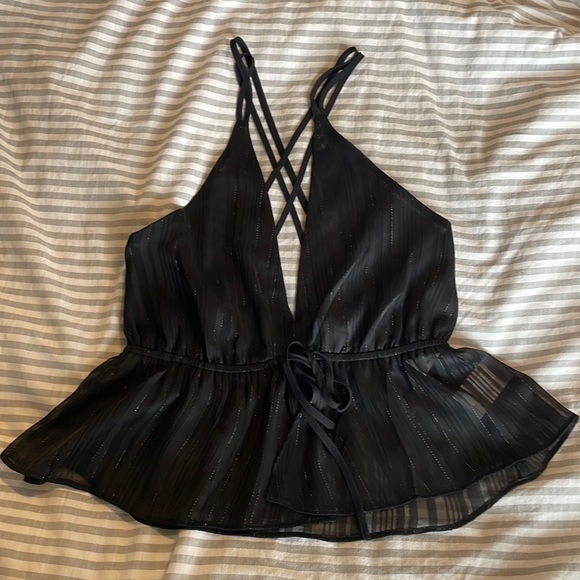 NEW Express Sheer Black Tank Top - Picture 3 of 5